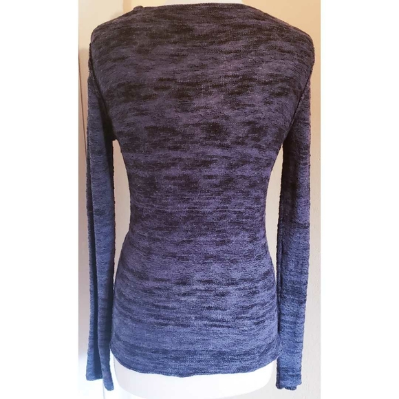 Free People Gotham Faux Wrap Sweater Navy Blue - Picture 4 of 5